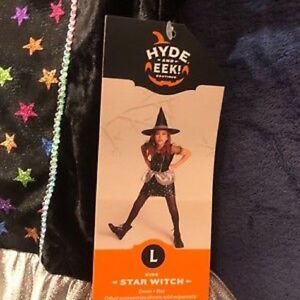 Witch Star Glittery Gown + Hat Size Lrg 10-12 NWT